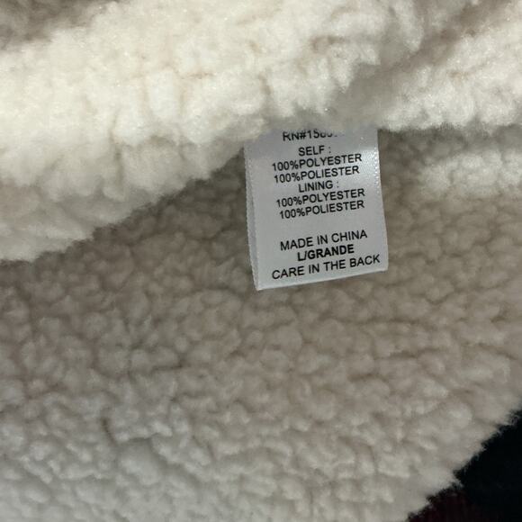 Love Tree Red Buffalo Plaid Jacket Sz L NWOT - Picture 5 of 11